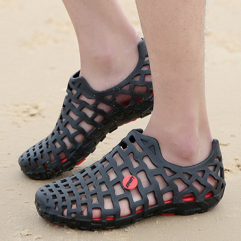 OwenGrid Summer Hollow Breathable Slip-On Sandals