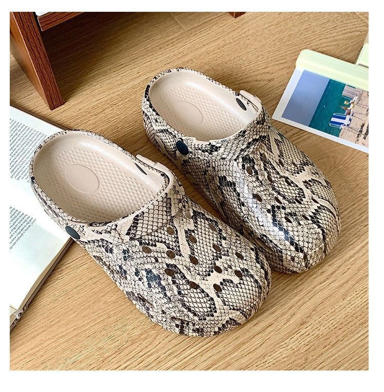 OwenGrid Classic Women's Leopard Garden Sandals