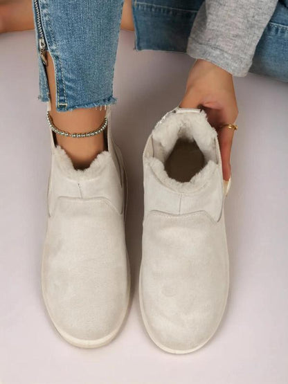Women's Plush Flat Snow Ankle Boots