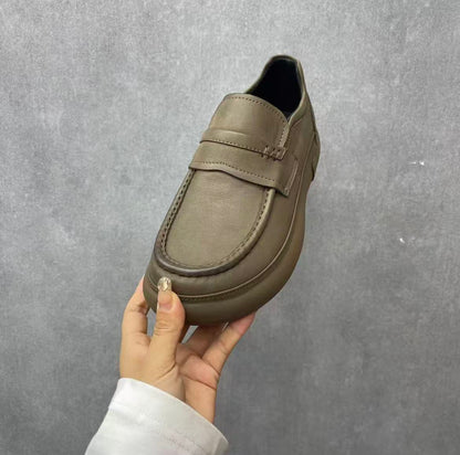 Men's Thick-soled Cowhide Business Casual Shoes