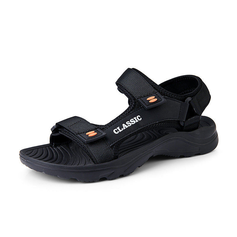 OwenGrid Men's Casual Plain Color Velcro Sport Sandals