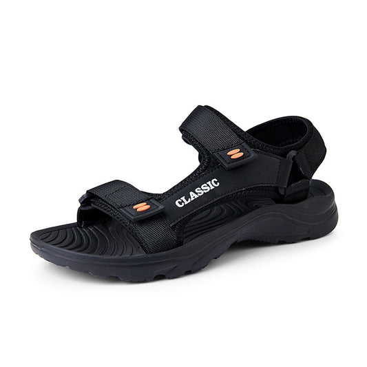 OwenGrid Men's Casual Plain Color Velcro Sport Sandals