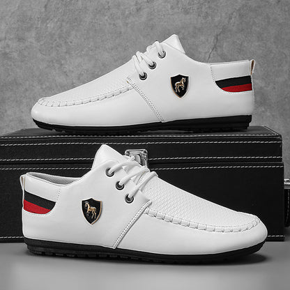 OwenGrid Men's Casual Plain Color Lace Up Loafers
