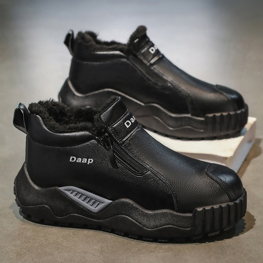 New Men's High-top Non-slip Fur Lining Ankle Boots