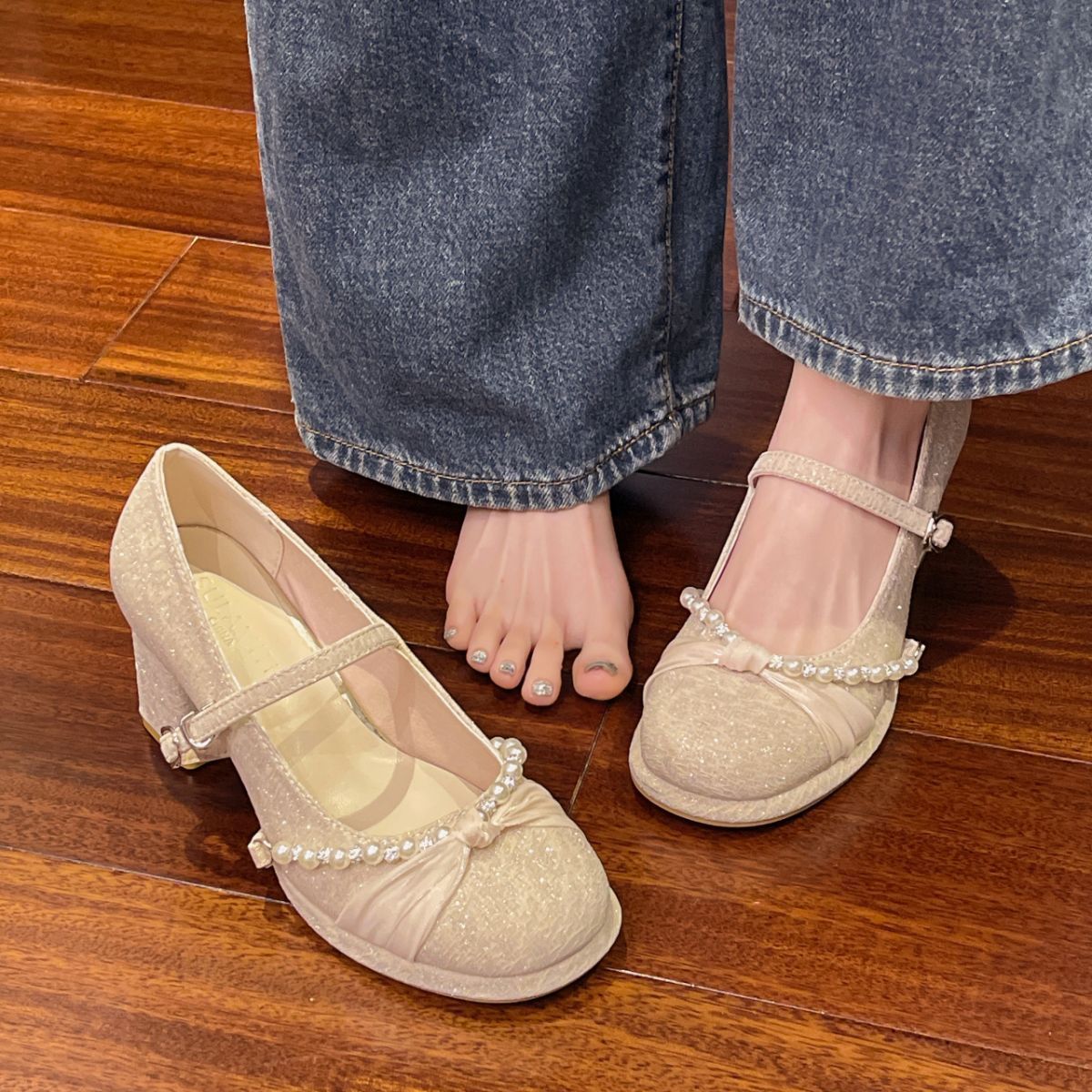 Women's Jewelry Embellished Elegant Block Heels