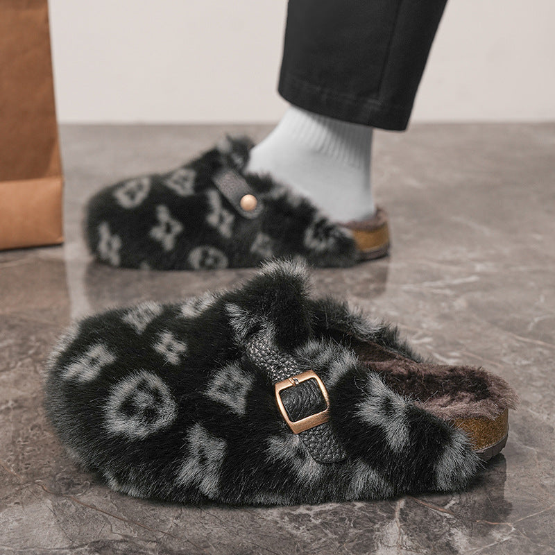 Women Men High-Quality Faux Fur Fuzzy Warm Slippers