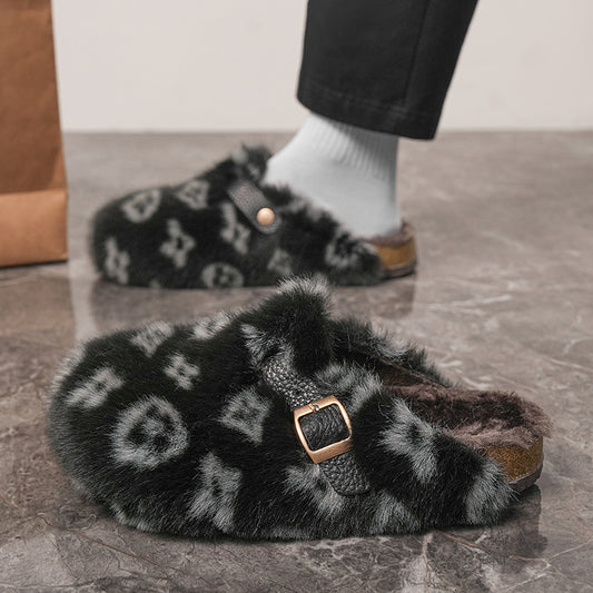 Women Men High-Quality Faux Fur Fuzzy Warm Slippers