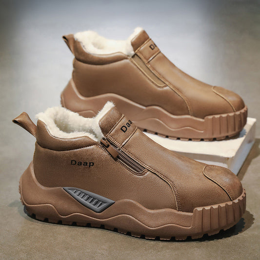 New Men's High-top Non-slip Fur Lining Ankle Boots