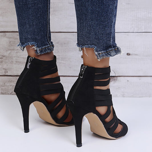 Women's Fashion Elastic Strap Stiletto Sandals
