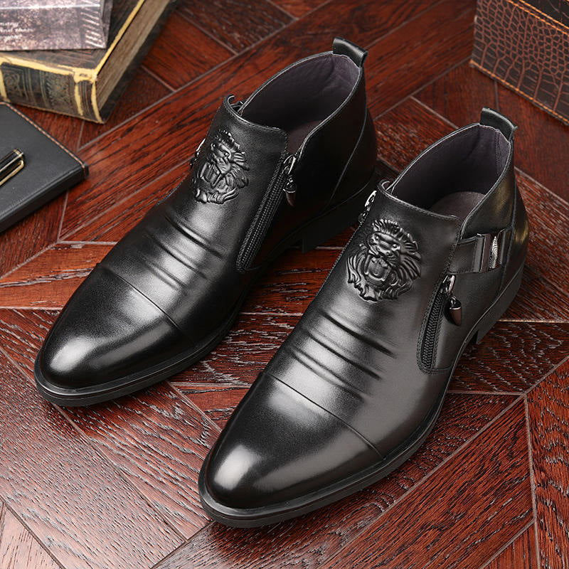 OwenGrid Men's New High Top Fashionable Business Casual Shoes