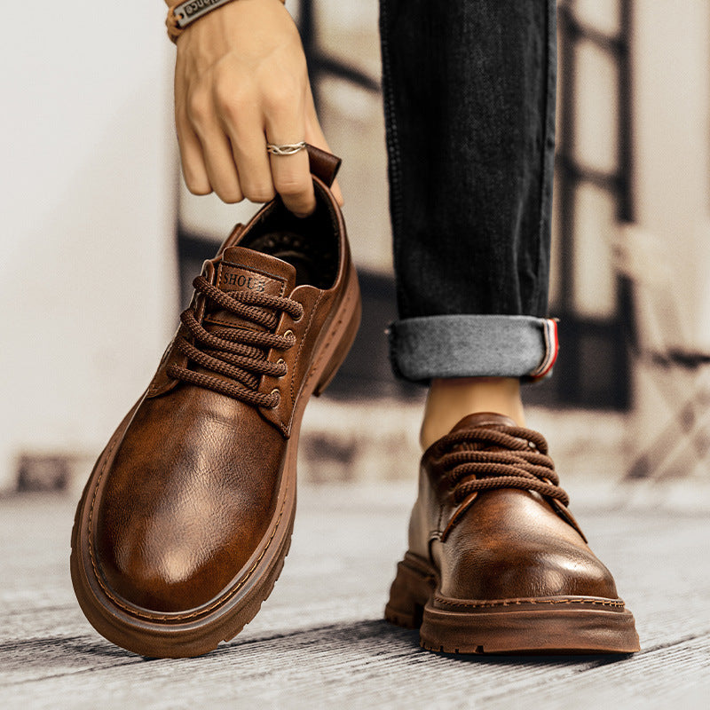 Men's Retro Low-top Big Head Martin Boots