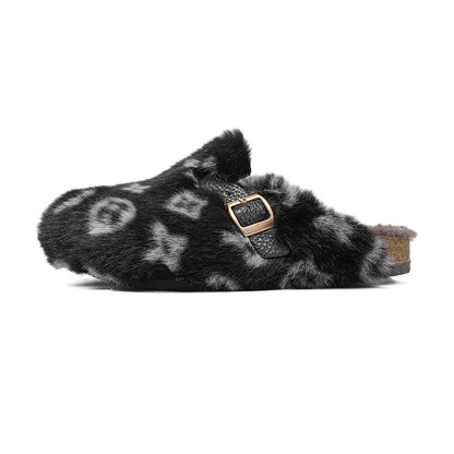 Women Men High-Quality Faux Fur Fuzzy Warm Slippers