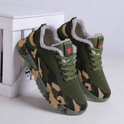 Outdoor Camouflage Regular Fur Lining Casual Sneakers