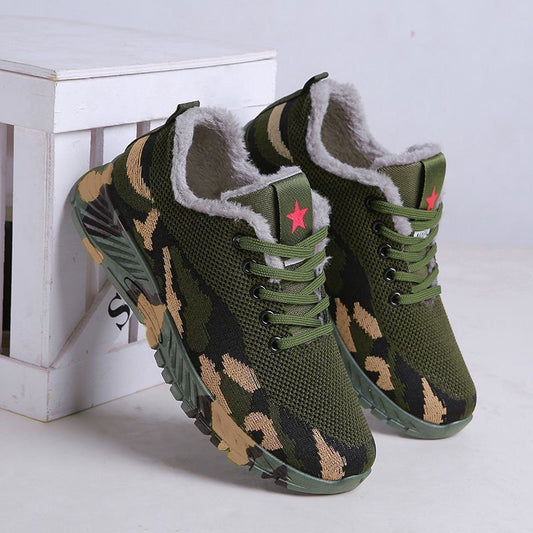 Outdoor Camouflage Regular Fur Lining Casual Sneakers