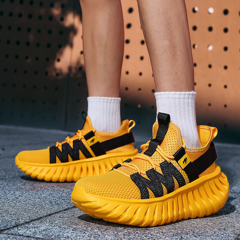 OwenGrid Men's Textile Lining Outdoor Rubber Sole Sports Casual Shoes