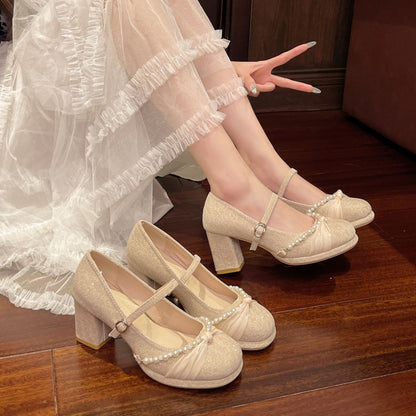 Women's Jewelry Embellished Elegant Block Heels