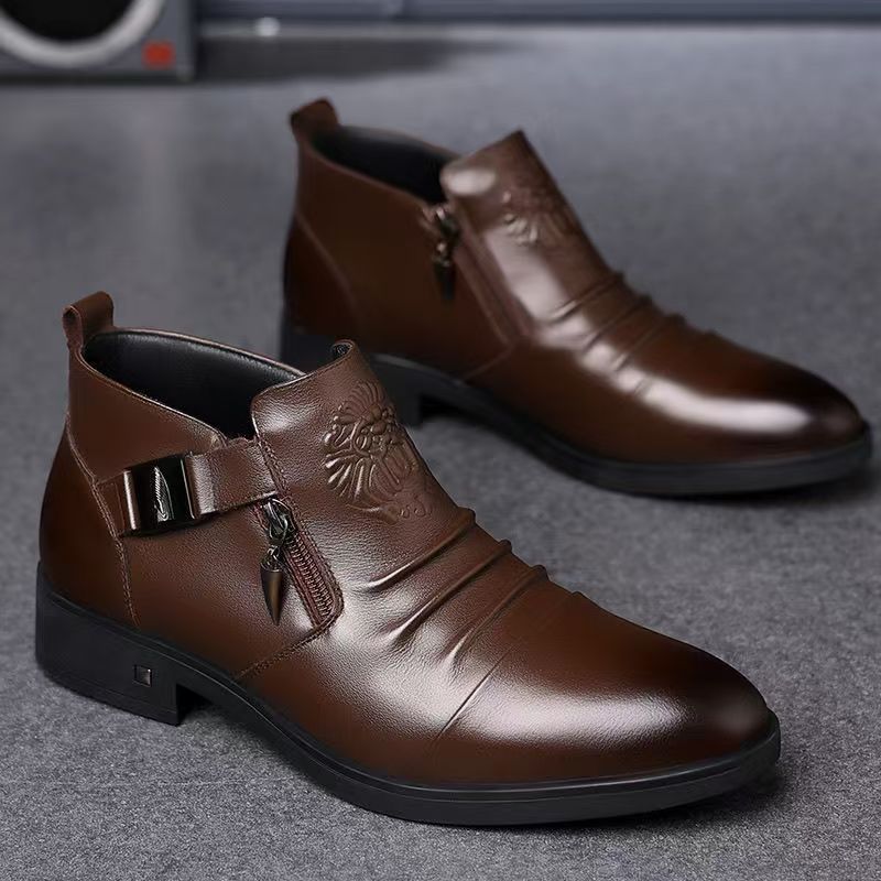OwenGrid Men's New High Top Fashionable Business Casual Shoes