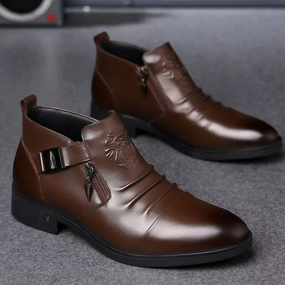 OwenGrid Men's New High Top Fashionable Business Casual Shoes