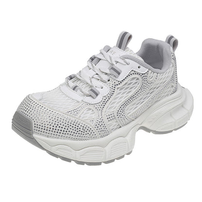 Women's Mesh Thick-Sole Sequined Casual Shoes