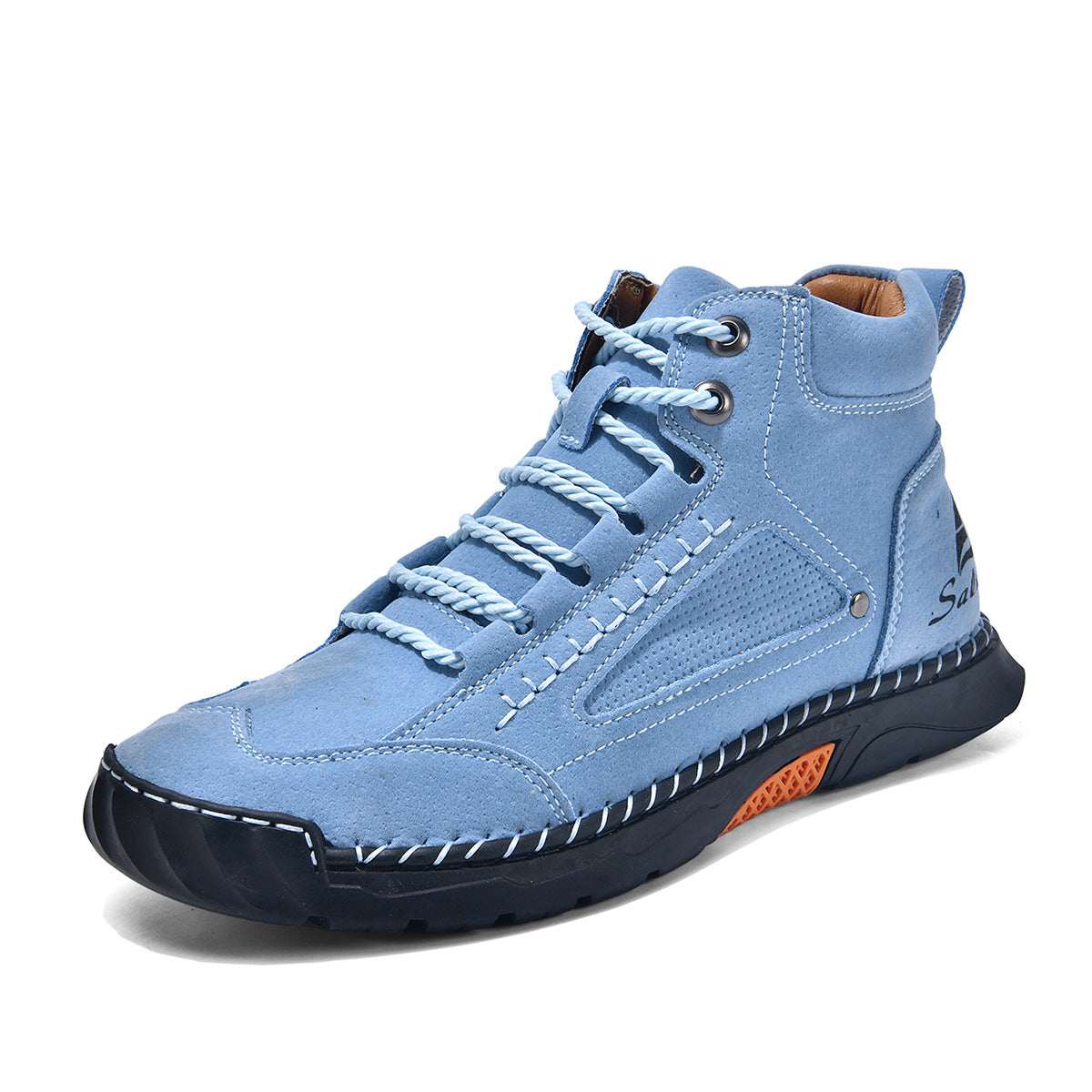 OwenGrid Men's Suede Handcrafted Stitching Casual Shoes
