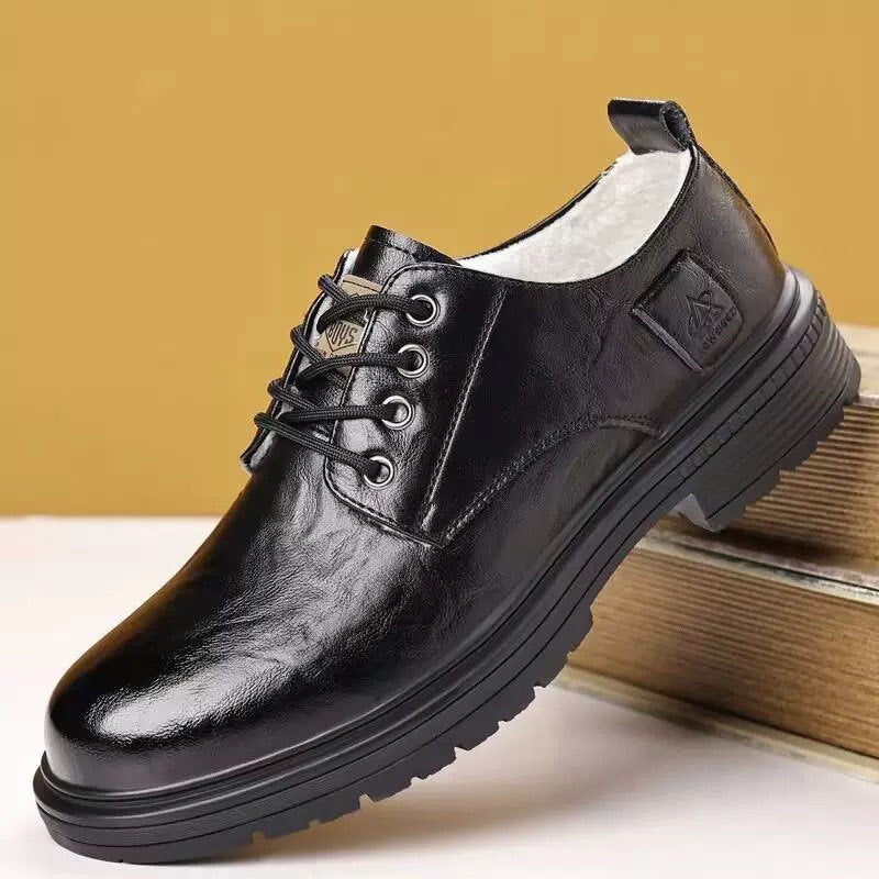 Men's Low-top Cowhide Retro Casual Leather Shoes