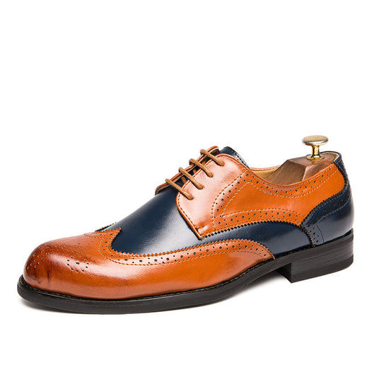 OwenGrid Men’s Wingtip Oxford Brogue Detailing Dress Shoes