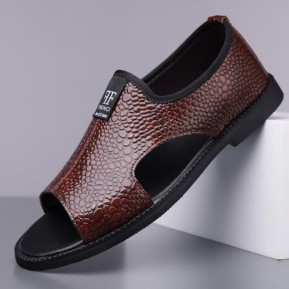 Men's Causal Leather Outdoor Lightweight Arch Support Sandals