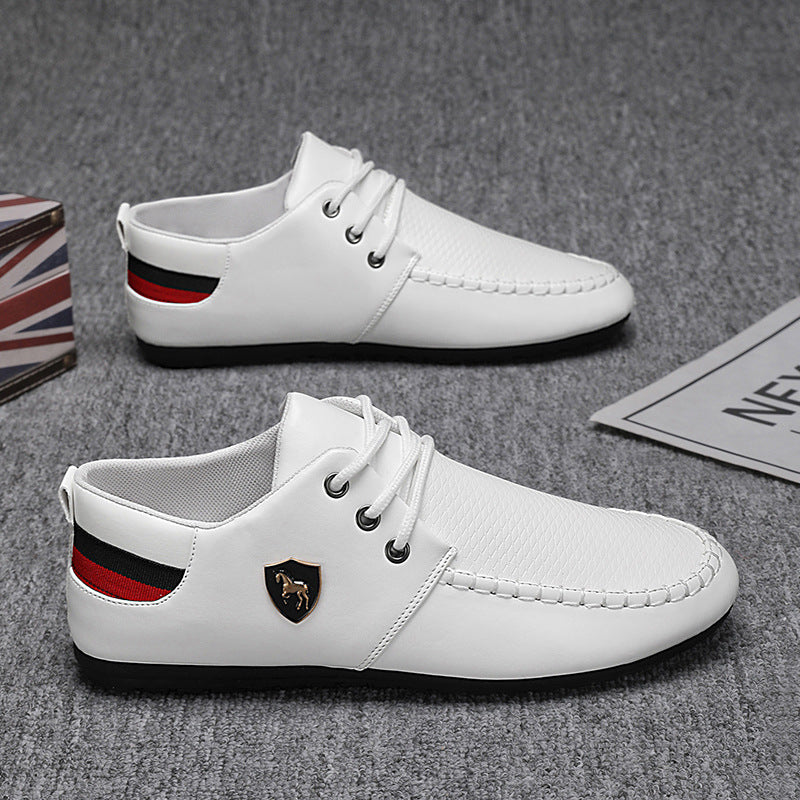 OwenGrid Men's Casual Plain Color Lace Up Loafers