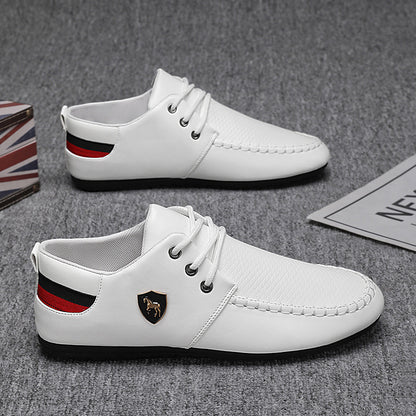 OwenGrid Men's Casual Plain Color Lace Up Loafers