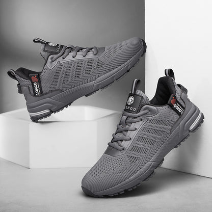 Men's Contrast Mesh Lace Up Low Top Trainer Sneakers