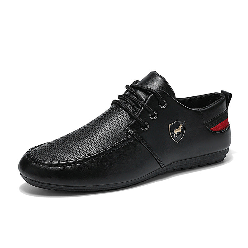 OwenGrid Men's Casual Plain Color Lace Up Loafers