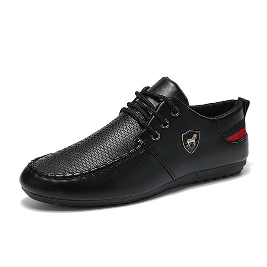 OwenGrid Men's Casual Plain Color Lace Up Loafers