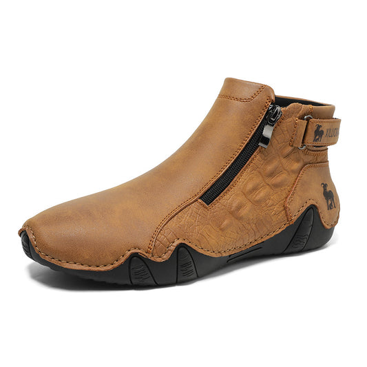 Men's Vintage Leather Casual Ankle Boots