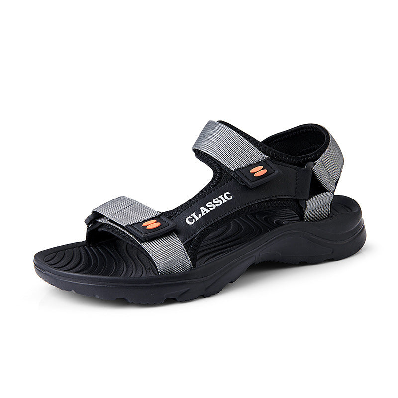 OwenGrid Men's Casual Plain Color Velcro Sport Sandals