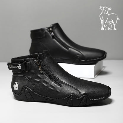 Men's Vintage Leather Casual Ankle Boots