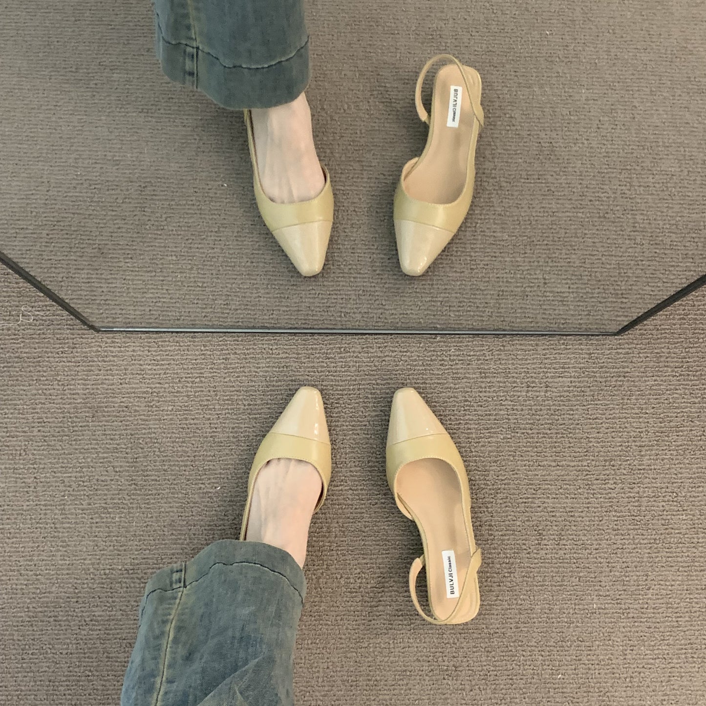 Women's Fashion Low Heel Closed Toe Elegant Sandals