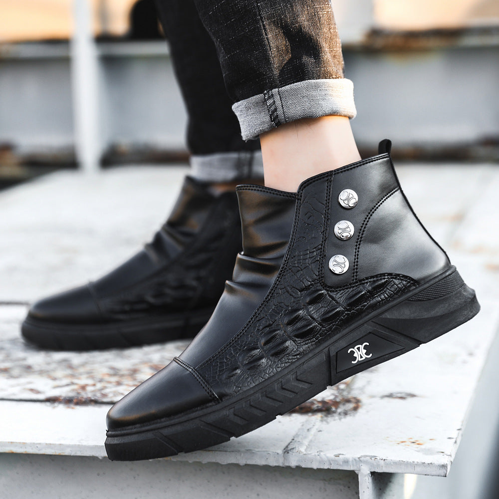 New Men's High-Top Soft-Soled Leather Martin Boots