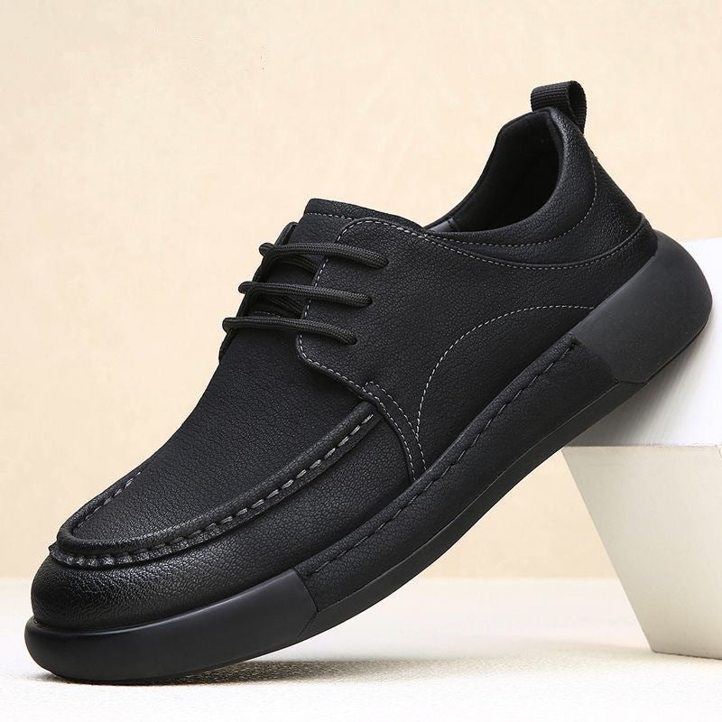 OwenGrid Men's Spring Retro Soft-Soled Casual Leather Shoes