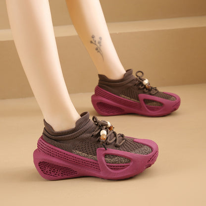 Women's Breathable Textile Upper Sock Shoes