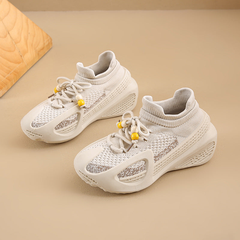 Women's Breathable Textile Upper Sock Shoes