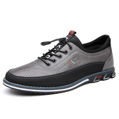 OwenGrid Men's Versatile Soft-soled Casual Leather Shoes