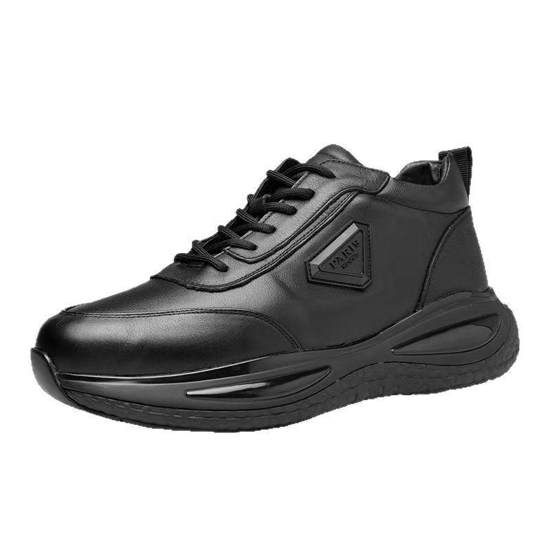 OwenGrid Men's Soft Leather Casual Air-Cushion Trendy Sports Shoes