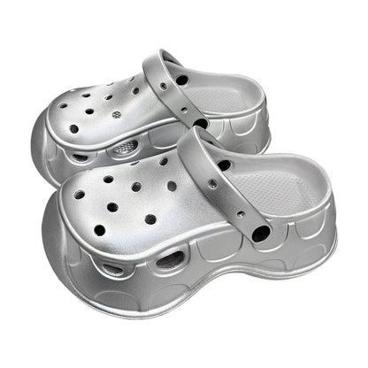 Multicolor Simple Platform Clogs