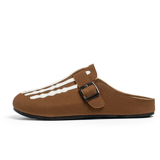 OwenGrid Men's Fashion One-Piece Soft Rubber Half-Slipper