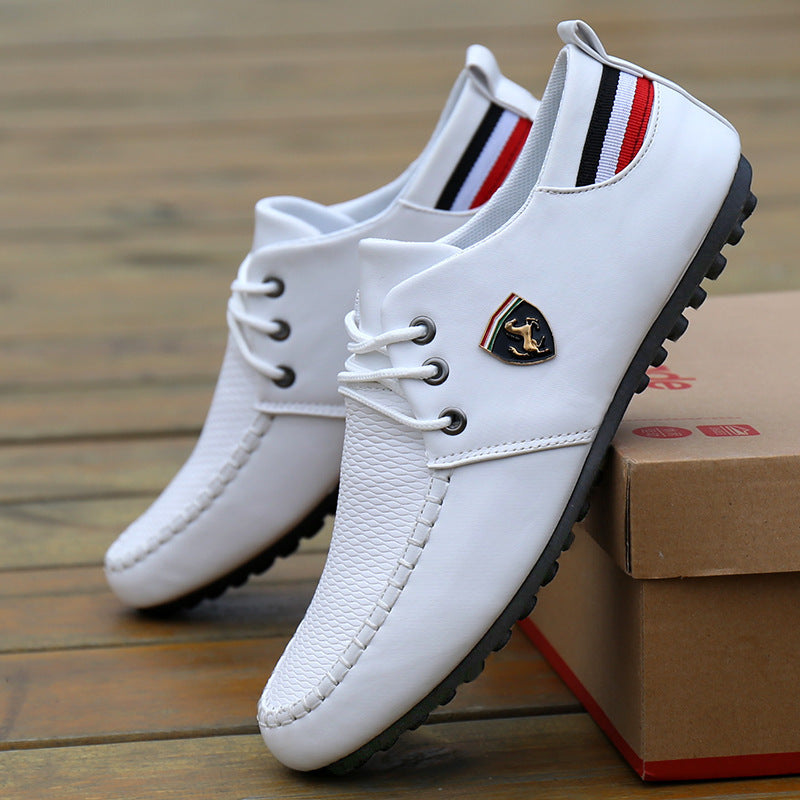 OwenGrid Men's Casual Plain Color Lace Up Loafers