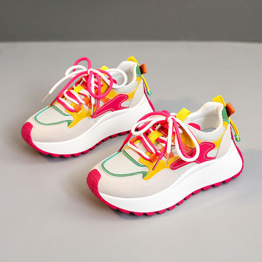 Women's Fashionable Lace Up Low Top Sneakers