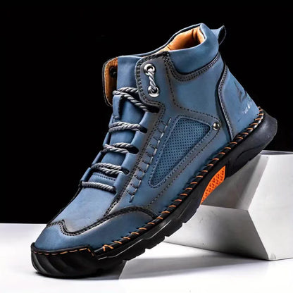 OwenGrid Men's Suede Handcrafted Stitching Casual Shoes