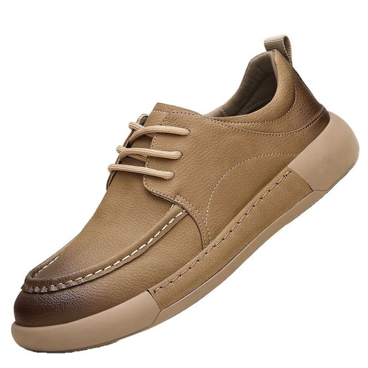 OwenGrid Men's Spring Retro Soft-Soled Casual Leather Shoes