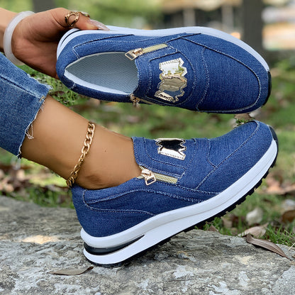 Women's Thick-soled Side Zipper Casual Shoes