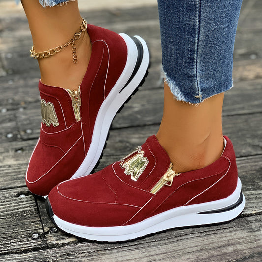 Women's Thick-soled Side Zipper Casual Shoes